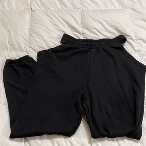 Misguided cut out black sweatpants